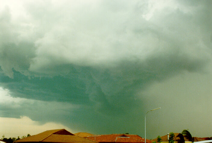 cumulonimbus thunderstorm_base : Oakhurst, NSW   25 October 1991