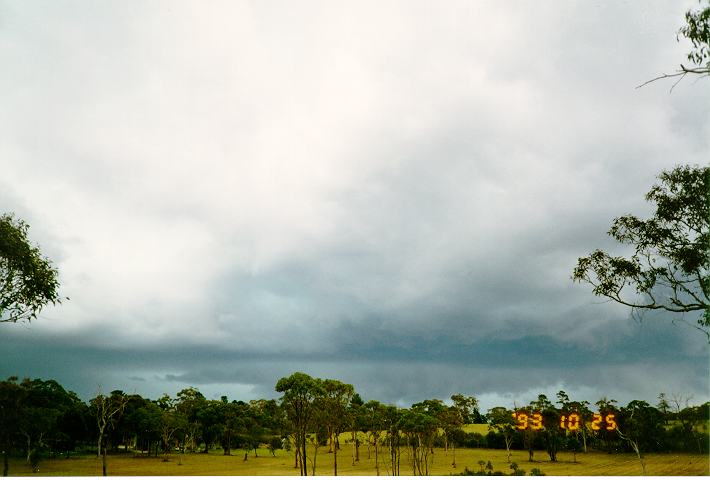 cumulonimbus thunderstorm_base : Wyee, NSW   25 October 1993