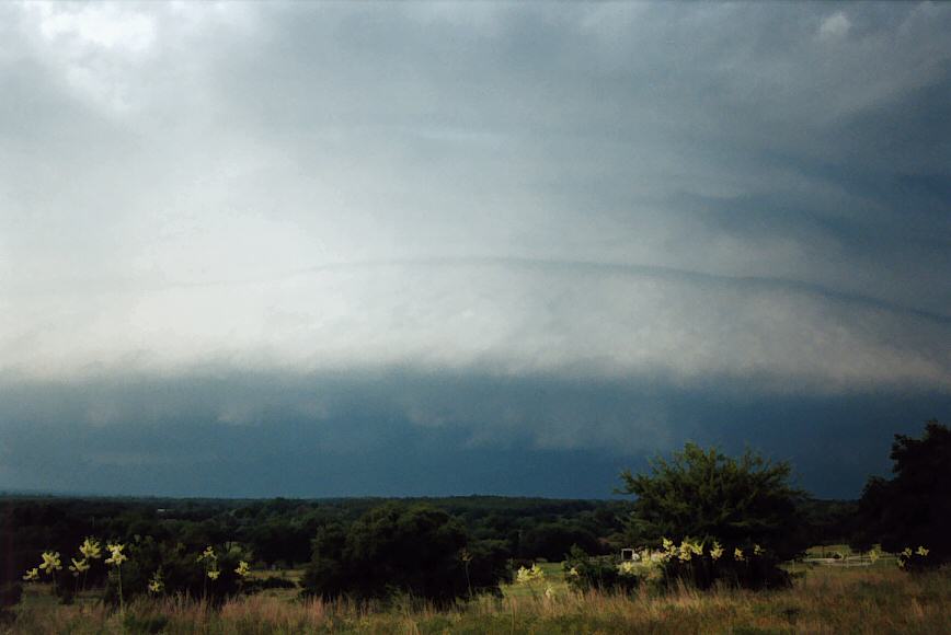 cumulonimbus supercell_thunderstorm : N of Weatherford, Texas, USA   1 June 2004