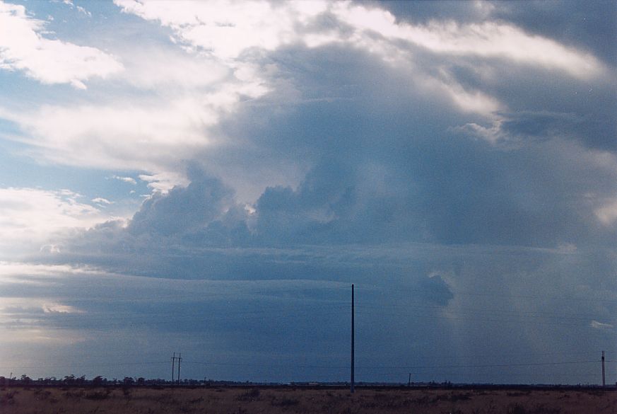 thunderstorm cumulonimbus_incus : S of Moree, NSW   27 December 2004