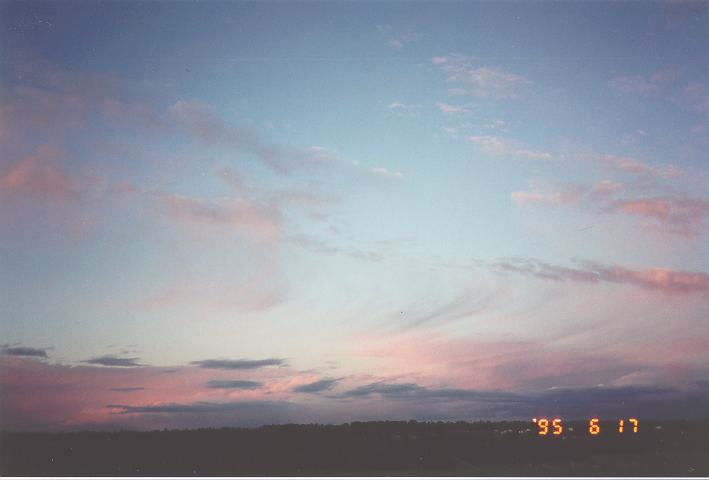 sunset sunset_pictures : Schofields, NSW   17 June 1995