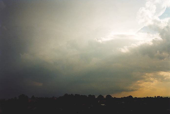 cumulonimbus supercell_thunderstorm : Rooty Hill, NSW   28 October 1995