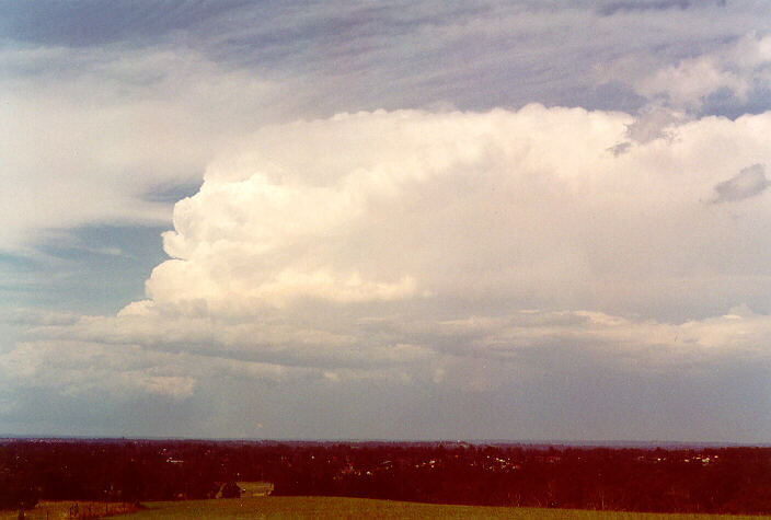 cumulonimbus supercell_thunderstorm : Rooty Hill, NSW   5 February 1996