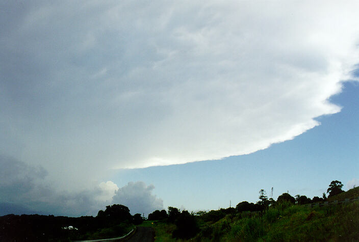anvil thunderstorm_anvils : Alstonville, NSW   24 December 1997