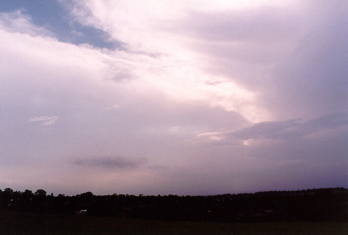 anvil thunderstorm_anvils : Rooty Hill, NSW   4 February 1998