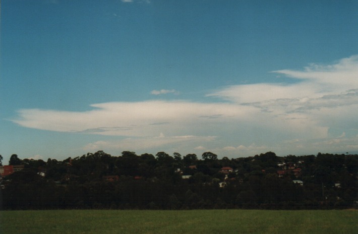 anvil thunderstorm_anvils : Rooty Hill, NSW   4 January 2000