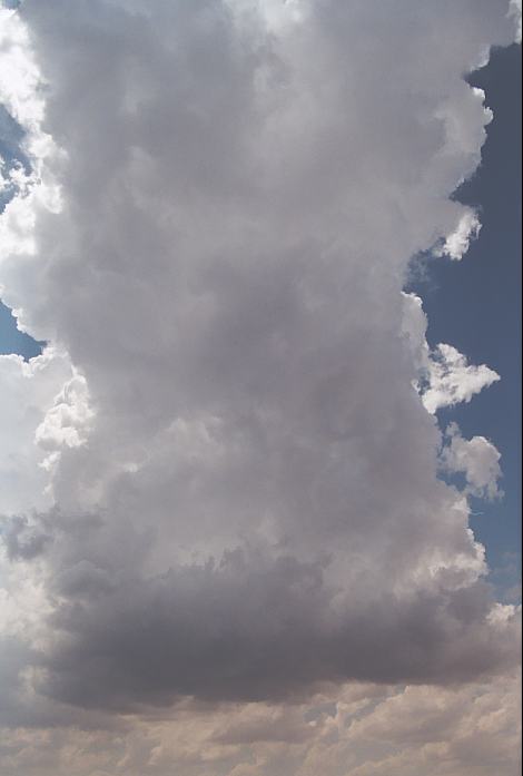 thunderstorm cumulonimbus_calvus : N of Childress, Texas, USA   24 May 2002