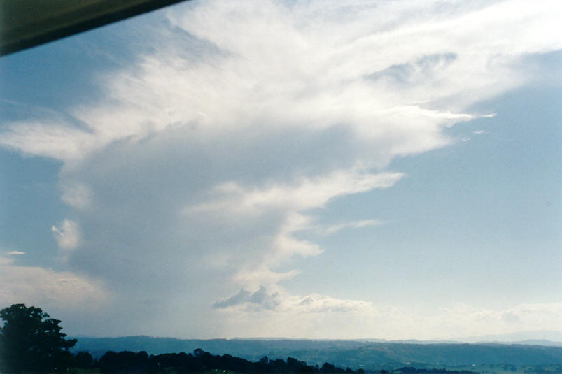anvil thunderstorm_anvils : McLeans Ridges, NSW   16 June 2002