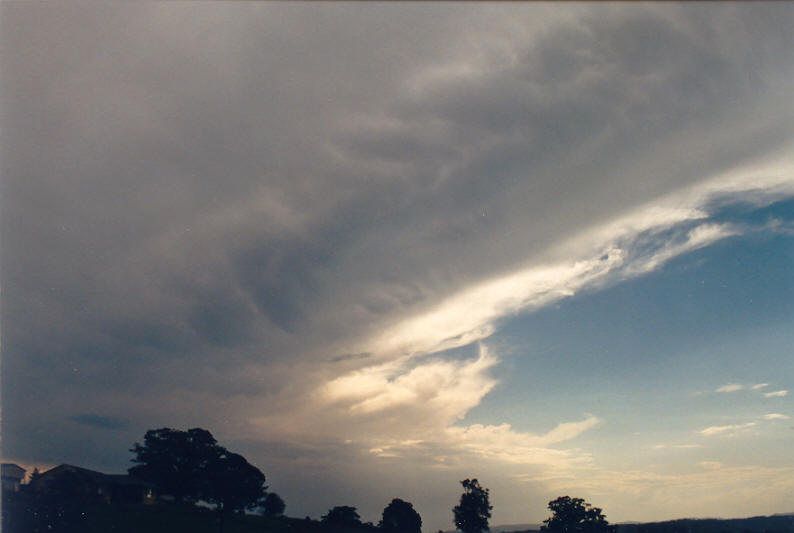anvil thunderstorm_anvils : McLeans Ridges, NSW   13 February 2003